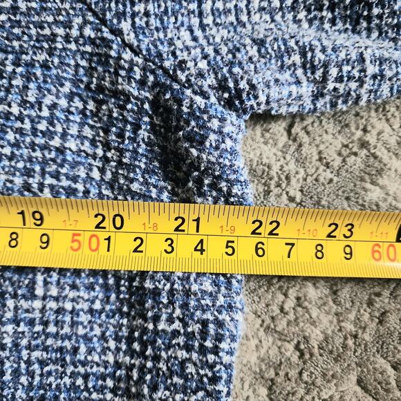 Talbots Blue Tweed Shift Dress Size XL Career Old Money Quiet Luxury Preppy - Picture 4 of 5